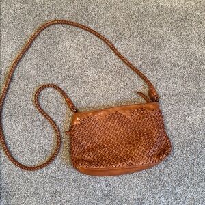 Woven Brown Crossbody Bag